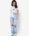 Shop Women's White Stay Weird Graphic Printed T-shirt-Full