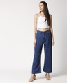 Shop Women's Straight Fit High Rise Clean Look Cropped Jeans-Full
