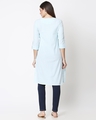 Shop Women's Blue Striped Long Kurta-Full