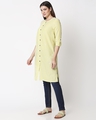 Shop Women's Stripe Yellow Long Kurta-Design