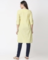 Shop Women's Stripe Yellow Long Kurta-Full