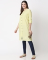 Shop Women's Stripe Yellow Long Kurta
