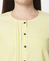 Shop Women's Stripe Yellow Long Kurta