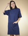 Shop Women's Striped Oversized Dress-Front