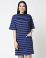 Shop Women's Striped Oversized Dress-Design