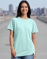 Shop Women's Sun-Kissed Green Boyfriend T-shirt-Front