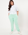 Shop Women's Sun-Kissed Green Marble AOP Plus Size Oversized T-shirt