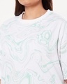 Shop Women's Sun-Kissed Green Marble AOP Plus Size Oversized T-shirt