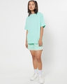 Shop Women's Sun-Kissed Green Oversized T-shirt