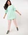 Shop Women's Sun-Kissed Green Plus Size Boyfriend Fit Fril T-shirt-Full
