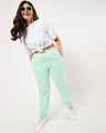 Shop Women's Sun-Kissed Green Plus Size Joggers-Full