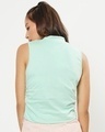 Shop Women's Sun-Kissed Green Side Seam Gather Slim Fit T-shirt-Design
