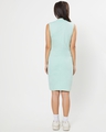 Shop Women's Sun-Kissed Green Side Seam Gather Snug Slim Fit Dress-Full