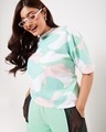 Shop Women's Sun-Kissed Plus Size Camo Oversized Fit T-shirt-Front