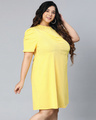 Shop Women's Sunset Yellow Plus Size Dress-Design