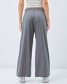 Shop Women's Grey Super Loose Fit Wide Leg Pants-Design