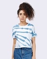 Shop Women's Surf Tie Dye Crop T-Shirt Boxy Fit-Front