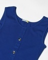 Shop Women's Blue Ribbed Button Down Slim Fit Dress