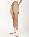 Shop Women's Taupe Brown Shorts-Design