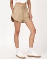 Shop Women's Taupe Brown Shorts-Full