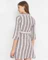 Shop Women's Taupe Striped Tunic Dress-Full