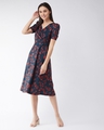 Shop Women's Teal Floral Print Dress-Full