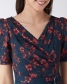 Shop Women's Teal Floral Print Dress