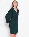 Shop Women's Teal Green Striped Dress-Design