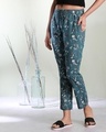 Shop Women's Teal Printed Pyjamas-Design