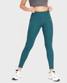 Shop Women's Teal Training Tights-Front