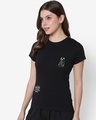 Shop Women's Black The Panda Way Graphic Printed T-shirt-Design