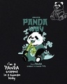 Shop Women's Black The Panda Way Graphic Printed T-shirt