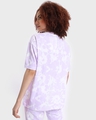 Shop Women's Purple Tie & Dye Oversized T-shirt & Joggers-Full