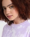 Shop Women's Purple Tie & Dye Oversized T-shirt & Joggers