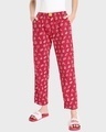 Shop Women's Red Travel AOP Pyjamas-Front
