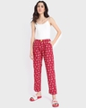 Shop Women's Red Travel AOP Pyjamas-Full