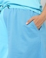 Shop Women's Upbeat Blue Plus Size Half N Half Shorts