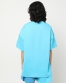 Shop Women's Upbeat Blue Reverse Color Block Oversized T-shirt-Design