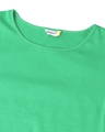 Shop Women's Varsity Green Back Cut Rib Slim Fit T-shirt