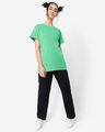 Shop Women's Varsity Green Boyfriend T-shirt-Full