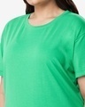 Shop Women's Varsity Green Plus Size Boyfriend T-shirt