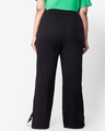 Shop Women's Black Plus Size Rib High Waist Pants-Design