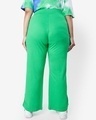 Shop Women's Varsity Green Plus Size Rib High Waist Pants-Design