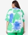 Shop Women's Varsity Green Tie & Dye Plus Size Oversized T-shirt-Design