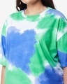 Shop Women's Varsity Green Tie & Dye Plus Size Oversized T-shirt