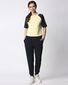 Shop Women's Vax Yellow Contrast Sleeve T-shirt-Full
