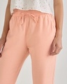 Shop Women's Vermillion Orange Cotton Linen Pants
