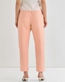 Shop Women's Vermillion Orange Cotton Linen Pants-Design