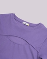 Shop Women's Very Peri Chest Cut-Out Slim Fit T-shirt