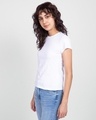 Shop Pack of 2 Women's Whit & Purple Slim Fit T-shirt-Full